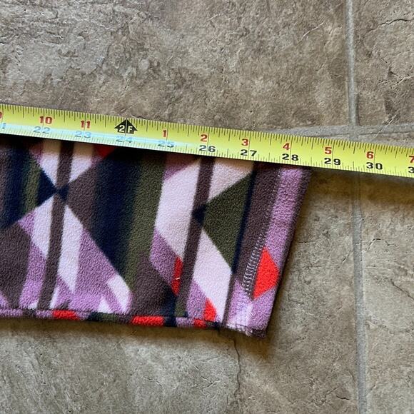 Eddie Bauer Fleece 1/4 Zip Sweater M Geometric Outdoor Granola Girl Cabincore - Picture 7 of 7